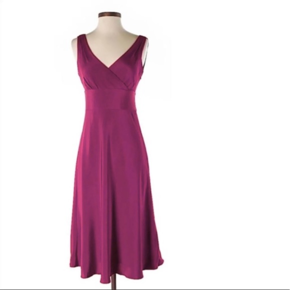 J. Crew Sophia fuchsia 100% silk dress. Size 2. Practically new - only worn once - Picture 1 of 2